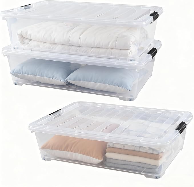 Zopnny 50 Quart Large Underbed Storage Bins - Image 4