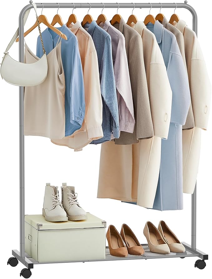 SONGMICS Clothes Rack with Wheels, Clothing Rack - Image 2