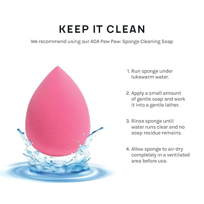AOA Studio Collection makeup Sponge Set Latex Free and High-definition Set of 6 - Image 9