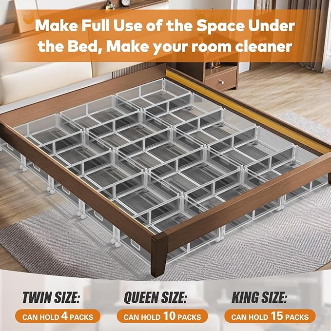 Under Bed Storage with Wheels, Rolling Under Bed Storage Bins - Image 7