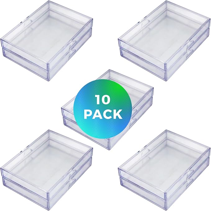 10 Pack Clear Acrylic Card Storage Boxes - Image 2