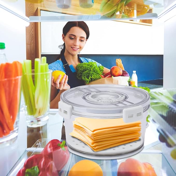 Cheese Container for Refrigerator, Cheese Keeper - Image 4