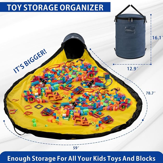 Toy Storage Organizer & Play Mat - Image 2