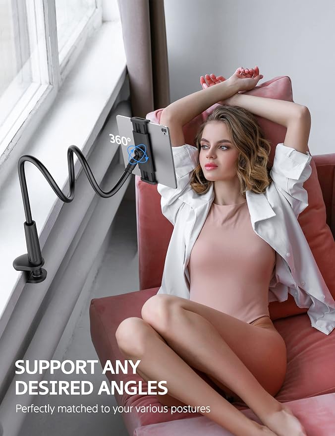 SHAWE Gooseneck Tablet Holder Phone Stand, Flexible Tablet Mount - Image 5