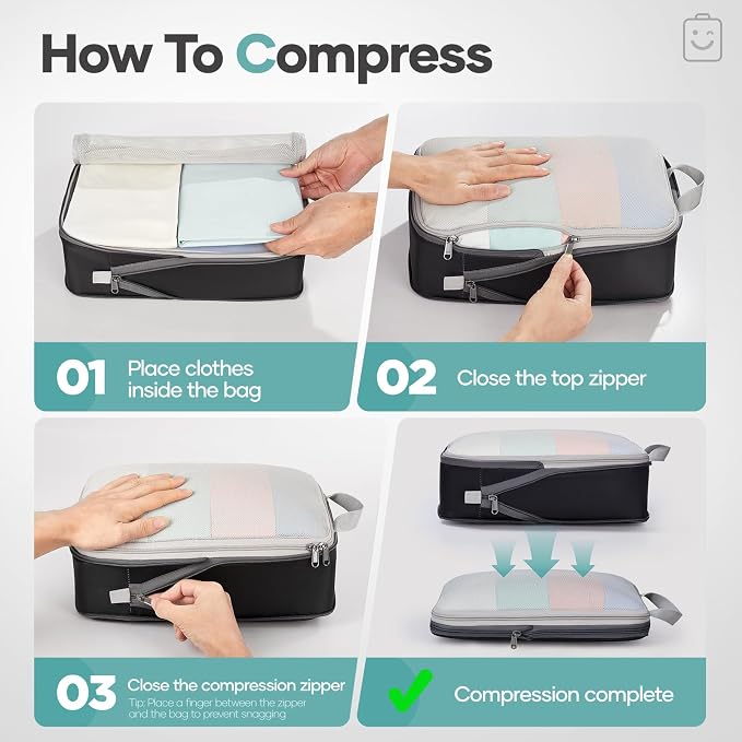 Veken 11 Set Compression Packing Cubes - Image 3