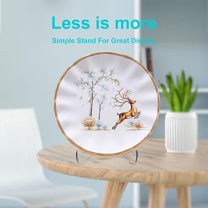 Boloyo 60-Degree Angle Acrylic Plate Display Stand, 6 Inch 5PC Clear Acrylic - Image 4