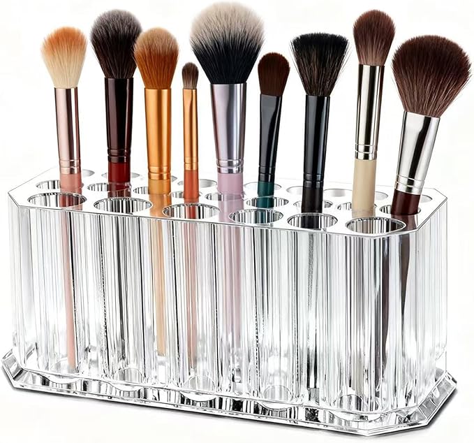 Clear Acrylic Lipstick Organizer Makeup Nail Brush Eyeliner Lip Liner Holder 26 by Unknown