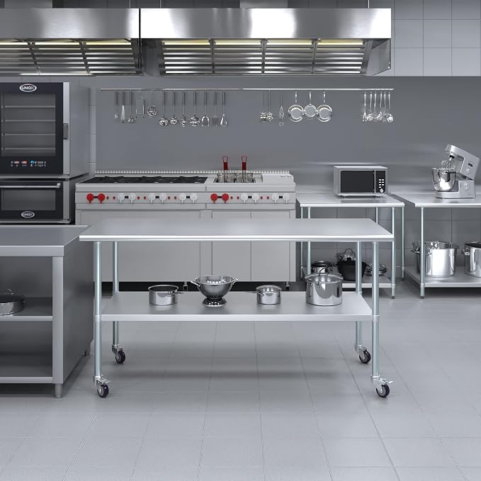 AmGood 30" x 72" Stainless Steel Work Table - Image 5