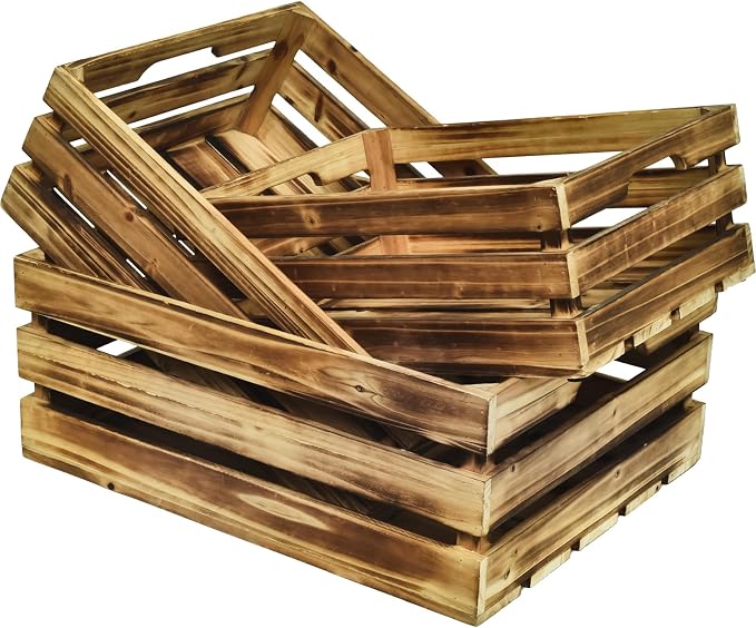 Wooden Crates Set of 3 - Image 4