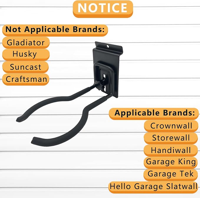 Adjustable Slatwall Hooks, Lockable Slatwall Weedeater & String Trimmer Hanger - Image 4