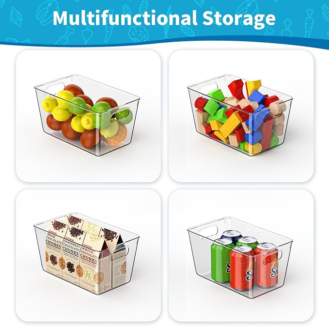 Clear Pantry Organizer Bins, Plastic Organizers & Storage Containers, Cabinet - Image 2