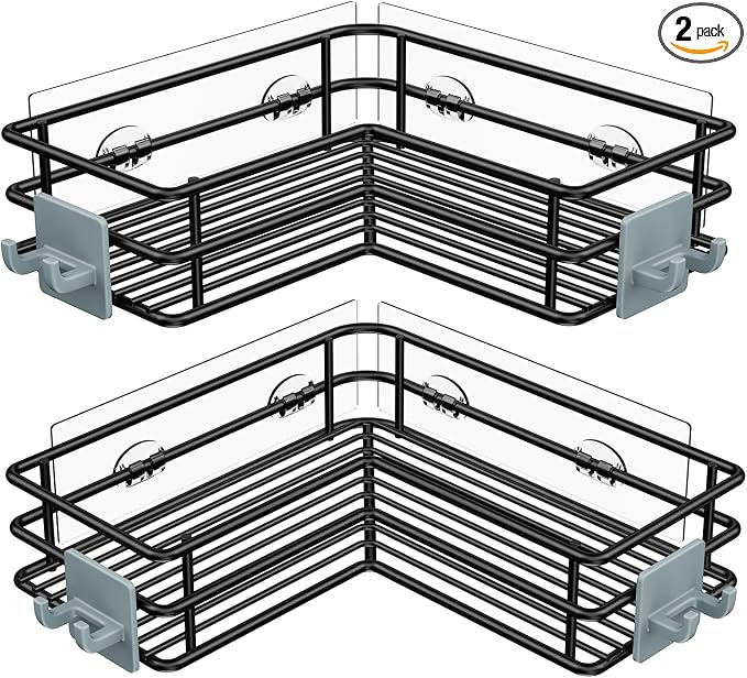 Nieifi Adhesive Corner Shower Caddy Shelf Basket Rack by Nieifi