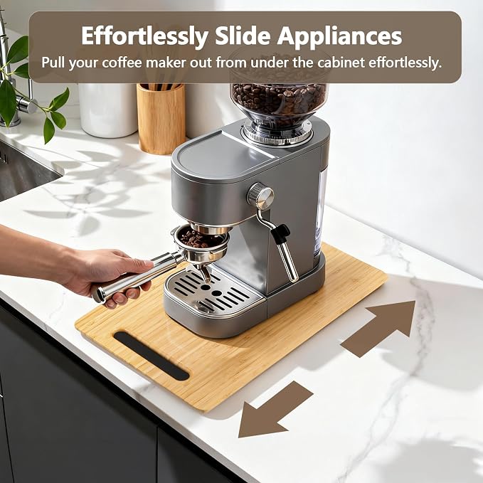 Fullin 360°Appliance Slider, Bamboo Sliding Tray - Image 2