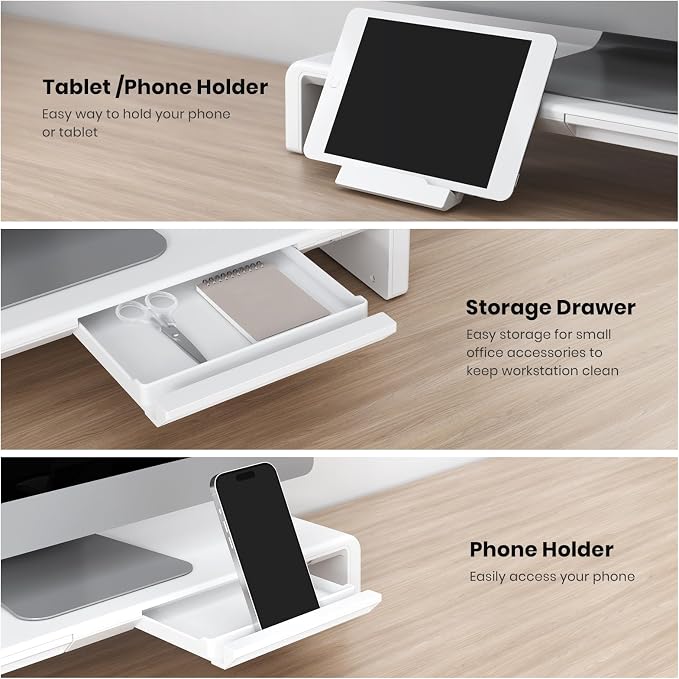 Monitor Stand Riser, Klearlook Foldable, Height Adjustable Computer Stand - Image 5
