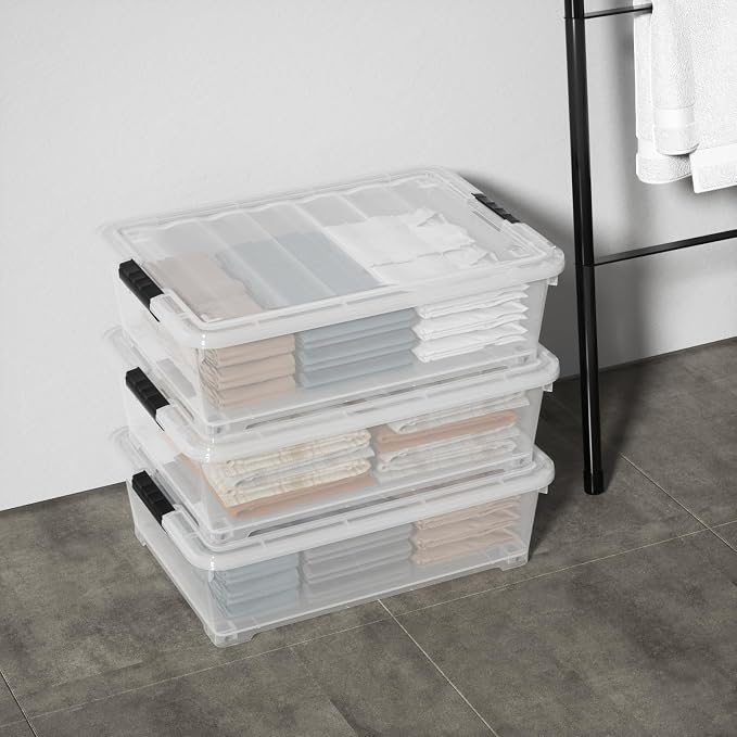25 Quart Clear Underbed Storage Bins - Image 3