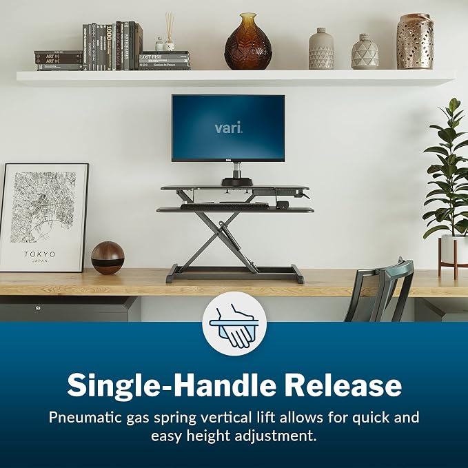 Vari VariDesk Essential Vertical Lift 30 Inch Standing Desk Converter - Image 3