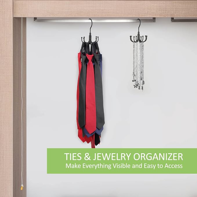Belt Hanger, 2 Pack Rotatable Belt Organizer - Image 3