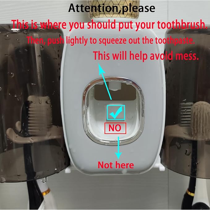 Toothbrush Holders for Bathrooms Toothbrush Holder Wall Mounted Toothpaste - Image 4