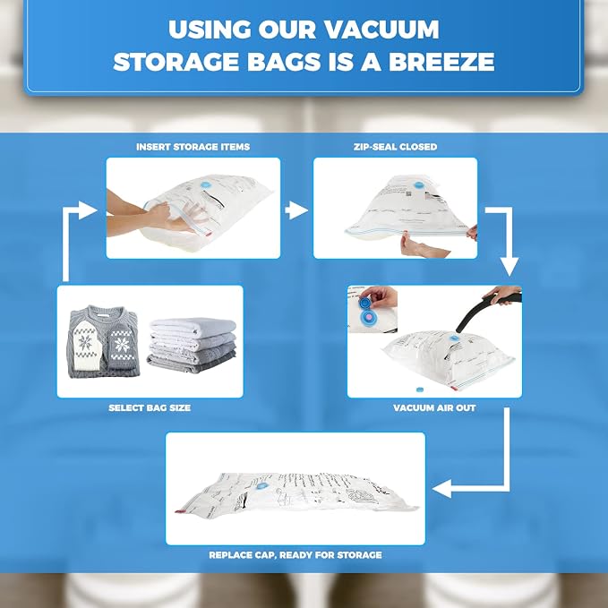 8-Pack Vacuum Storage Bags for Packing - Image 4