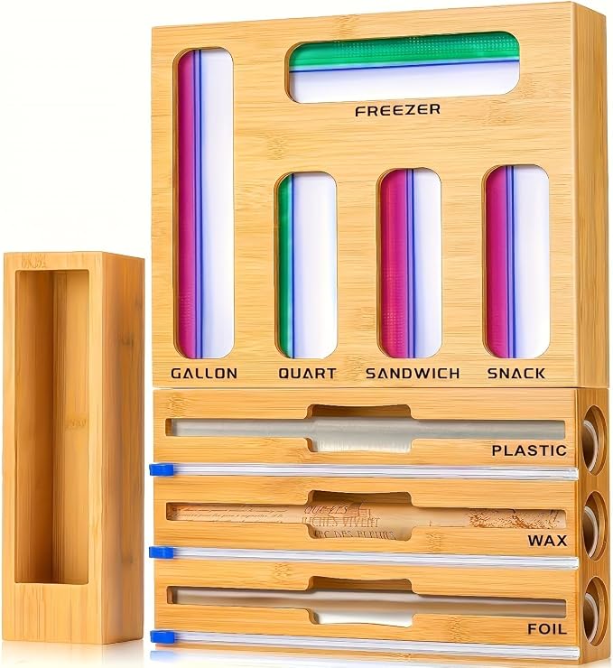 LDQ 9-in-1 Shatterproof Square Bamboo Storage Box by Unknown