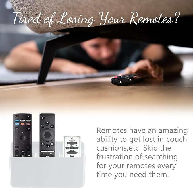 3 Slot Adjustable Remote Control Holder Wall Mount, TV Remote Holder, Self - Image 3
