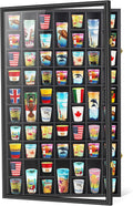 Black Shot Glass Display Case Large 61 Slots Glass Display Holder Wall Mounted by Kacorn