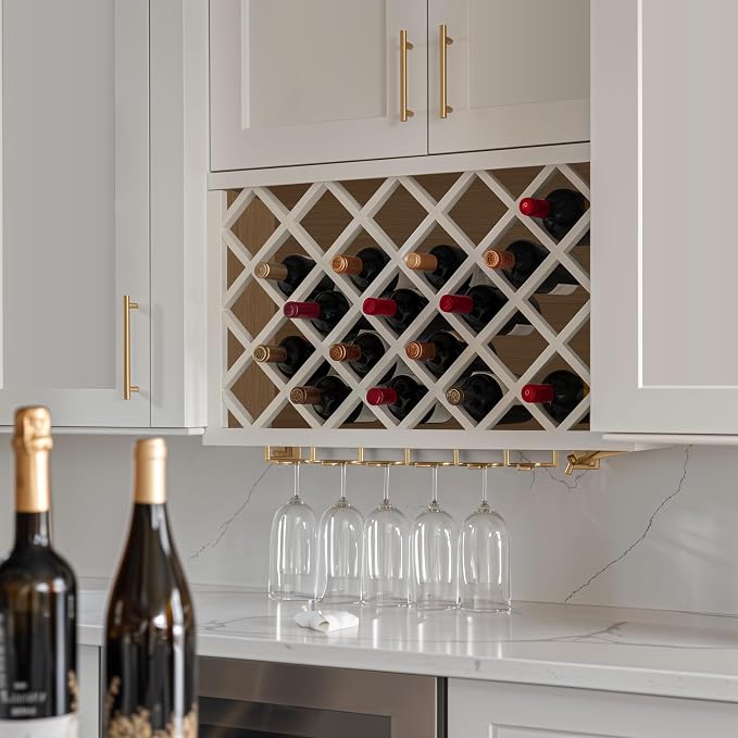 Solid Wood RTA Wall Cabinet Wine Bottle Rack - Image 2