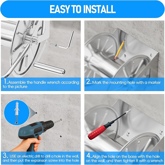 SPECILITE Stainless Steel Garden Hose Reel - Image 5