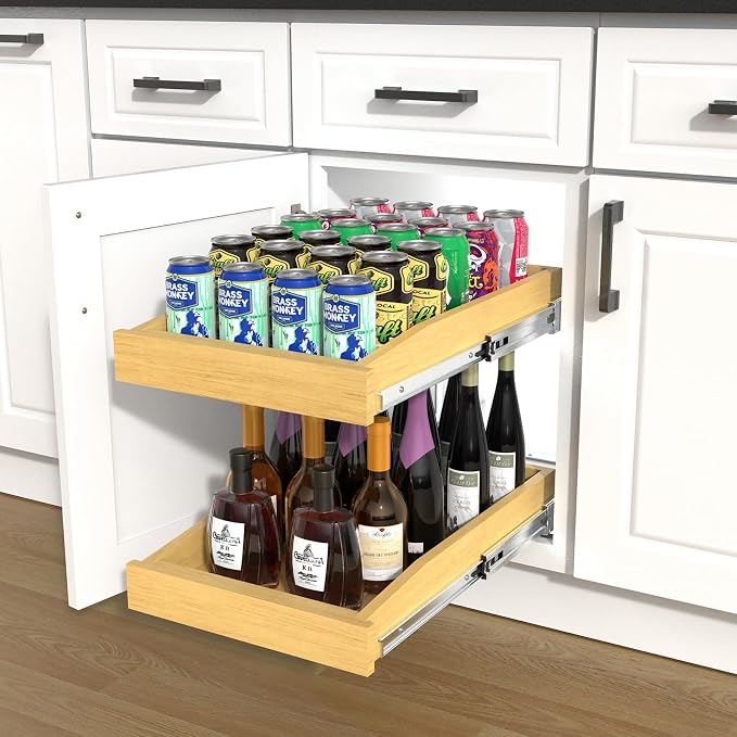 2 Tier Pull Out Cabinet Organizer - Image 8