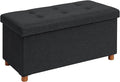 PINPLUS Storage Ottoman Cube, Foldable Fabric Footrest, Comfortable Seat by PINPLUS