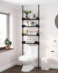ALLZONE 4 Tier Over The Toilet Storage, Adjustable Wood Over Toilet Bathroom by ALLZONE