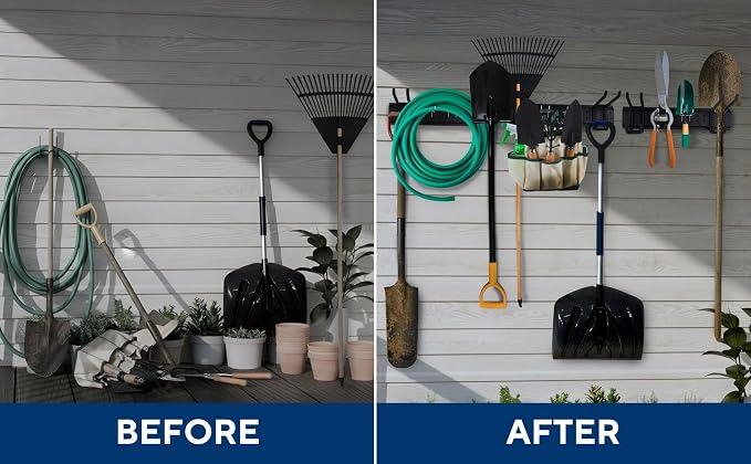 Heavy-Duty Wall Mount Garden Tool Organizer Rack - Image 7