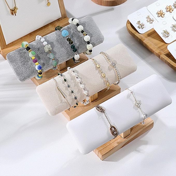 Wooden Watches Display tower Base Watch Necklace Bracelet Organizer Rack Bangle - Image 5