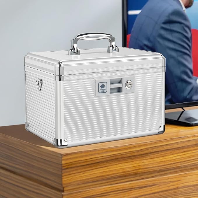 Medicine Lock Box with Key, Alluminum Alloy Box - Image 8