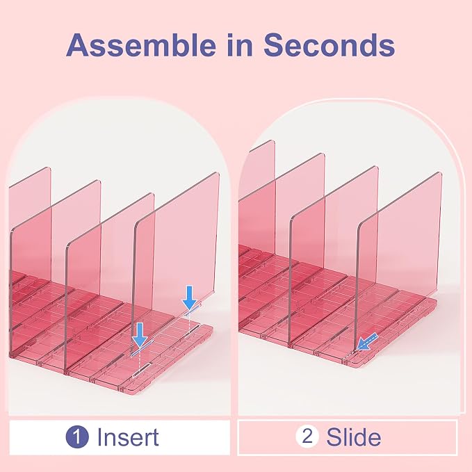 Purse Organizer for Closet: Shelf Dividers Adjustable Acrylic Bag Closet - Image 6