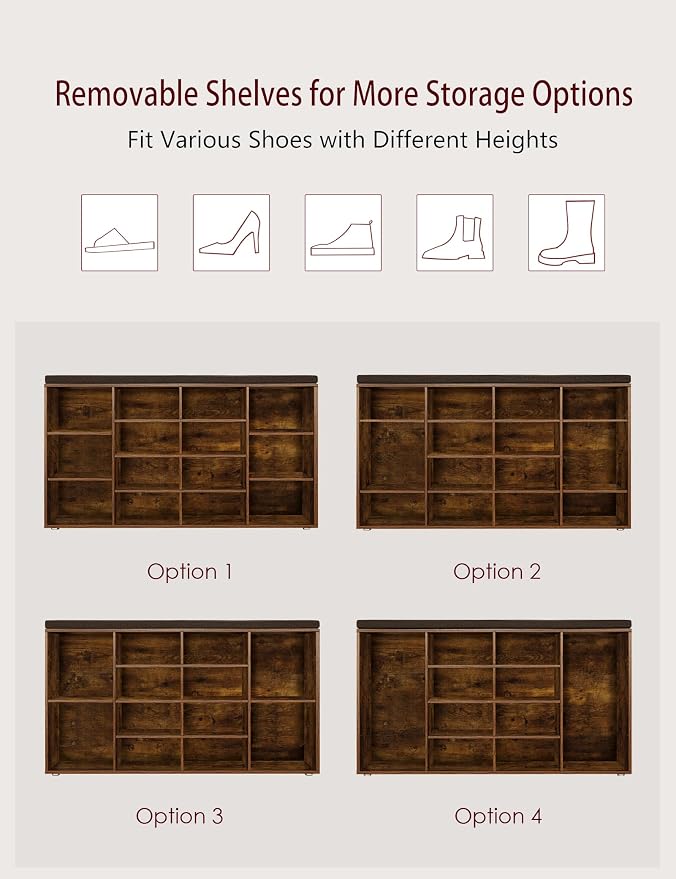 DINZI LVJ Shoe Storage Bench - Image 5