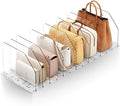 Purse Organizer for Closet, Shelf Divider Adjustable Clear Acrylic Handbag by Unknown
