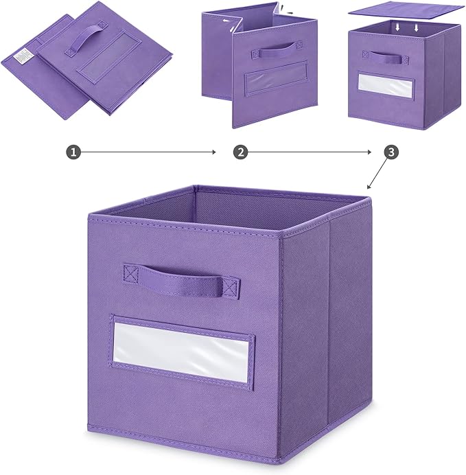 artsdi 11 Inch Storage Cube, Storage bin, cube storage Foldable Fabric Cube - Image 4