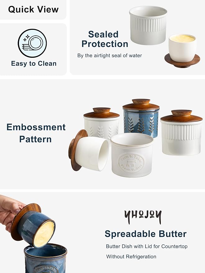 Ceramic Butter Crock, Butter Dish - Image 2