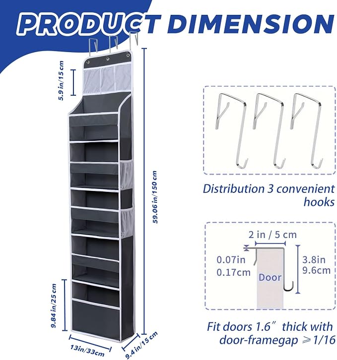 Over The Door Organizer 6 Tier - Image 2