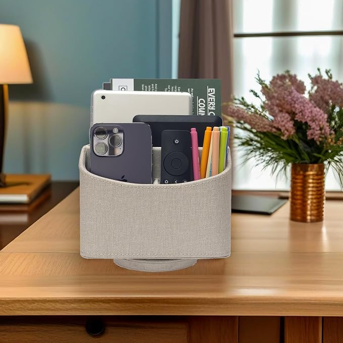 UnionBasic Rotating Desk Organizer, 360 Degree Desk Spinning Caddy, Desktop TV - Image 3