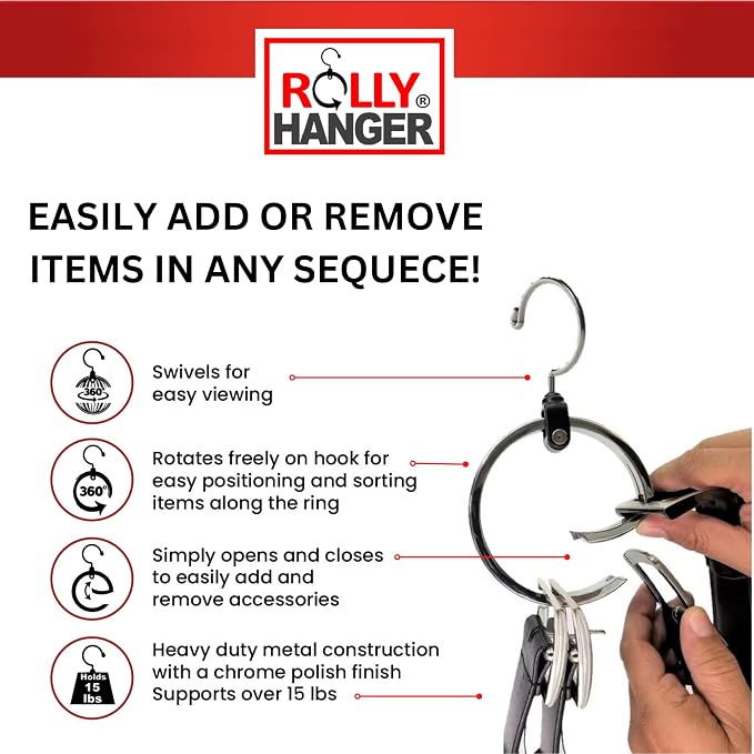 Multipurpose Closet Hangers- Tie and Belt Hanger - Image 11