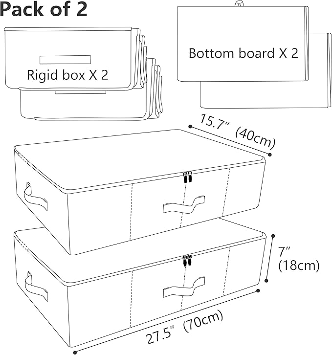 iwill CREATE PRO Folding Breathable Underbed Storage Bins - Image 2