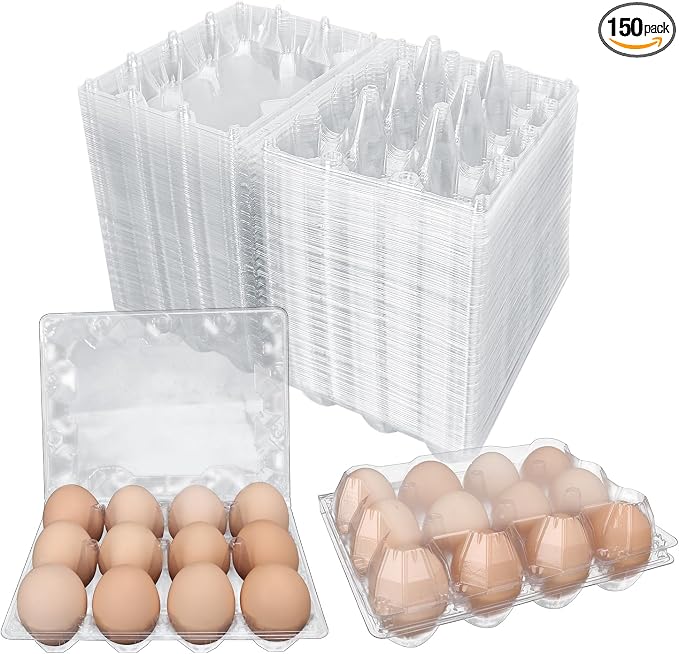 150 Pack Bulk Egg Cartons, Egg Tray Carton Holder by KUKLIPJIM