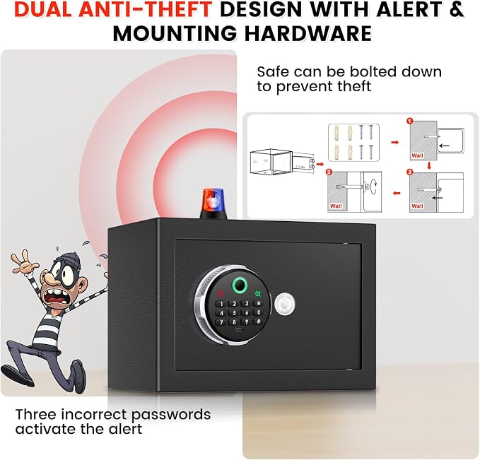 0.5 Cuft Biometric Safe Box - Image 9