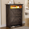 MU Shoe Cabinet with 2 Flip Drawers & Open Storage Space, Entryway Shoe Storage by MU