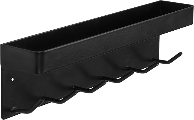 MyGift Wall Mounted Black Metal Key Rack - Image 4
