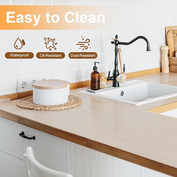 FEXIA Shelf Liners for Kitchen Cabinets Non-Slip Drawer Liner 17.5 Inches x 30 - Image 6