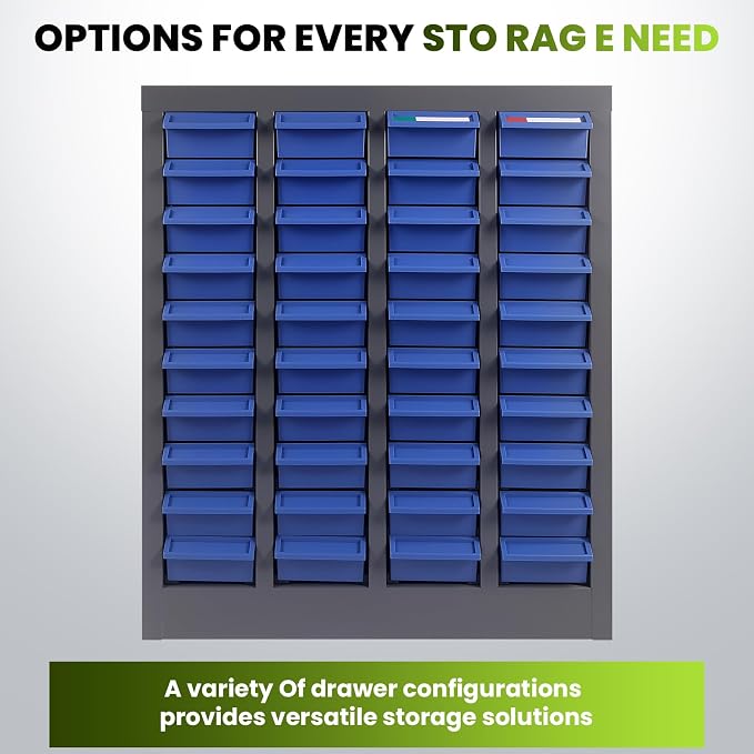 40-Drawer Bolt and Nut Organizer Bolt Bin Cabinet, Steel Part Cabinets Hardware - Image 7