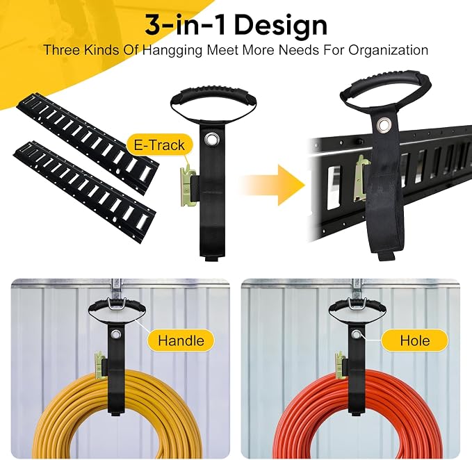4 Pack Etrack Extension Cord Organizer, E Track, Cables Organized - Image 4